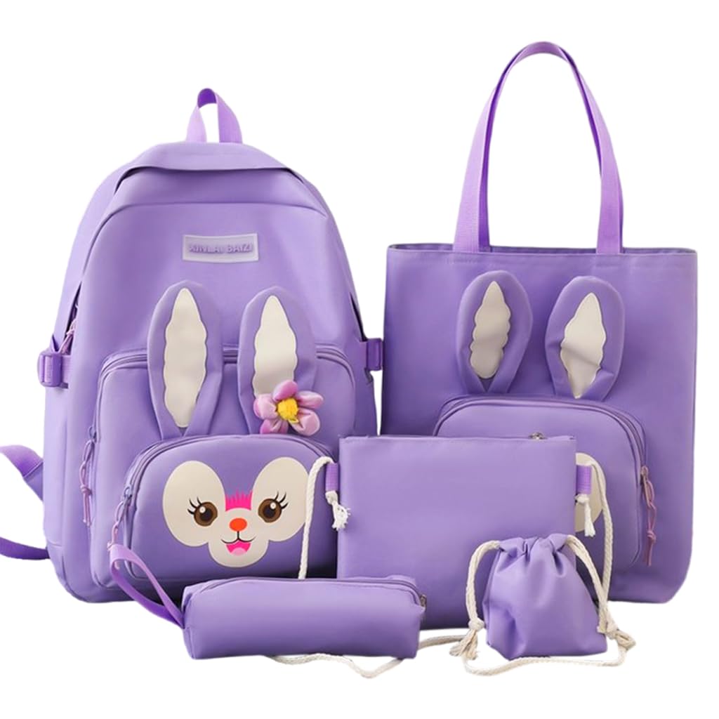 PALAY School Bag for Girls Cute LinaBell Nylon School Backpack Set with Canvas Tote Bag, Kids School Bag for Girls Birthday Gift, Children's Day Gift PALAY School Bag for Girls Cute LinaBell Nylon School Backpack Set with Canvas Tote Bag, Kids School Bag for Girls Birthday Gift, Children's Day Gift